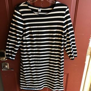 Black & White Striped Shift Dress